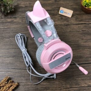 Headset Gamen Headphone GH1100 Pink/Abu